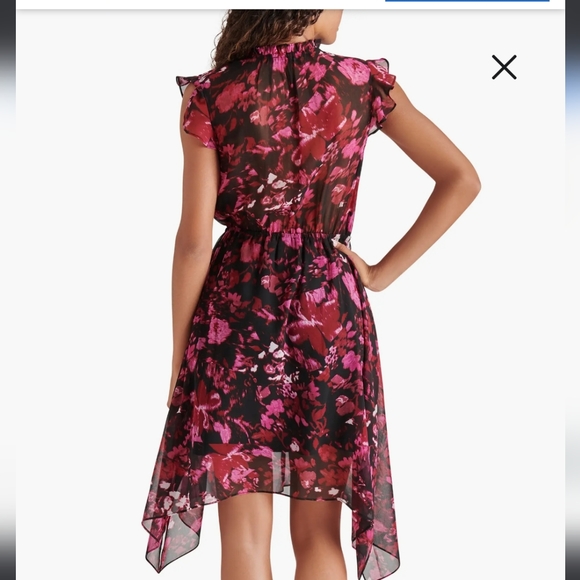 New Steve Madden Snake Print Aysemetric Dress sz L - Picture 2 of 2